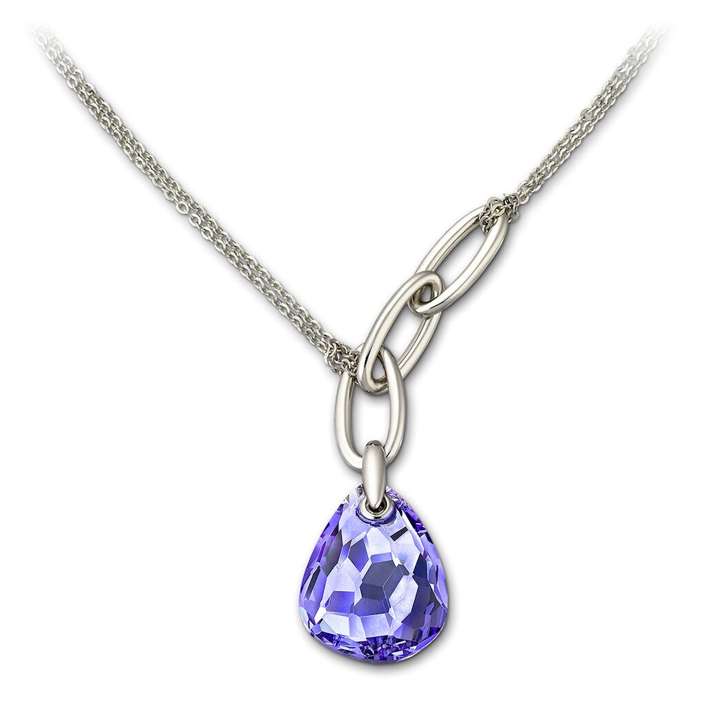 Authentic Swarovski Parallele Pendant Tanzanite Purple Crystal Necklace